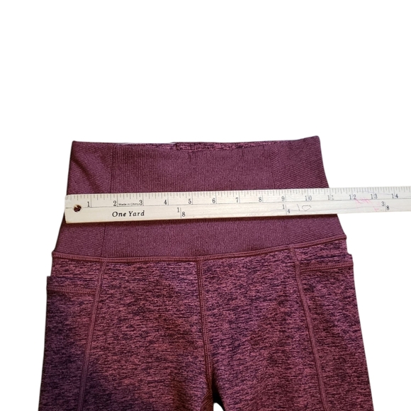 Athleta Burgundy Exhale Heel Tight XXS - Picture 4 of 8